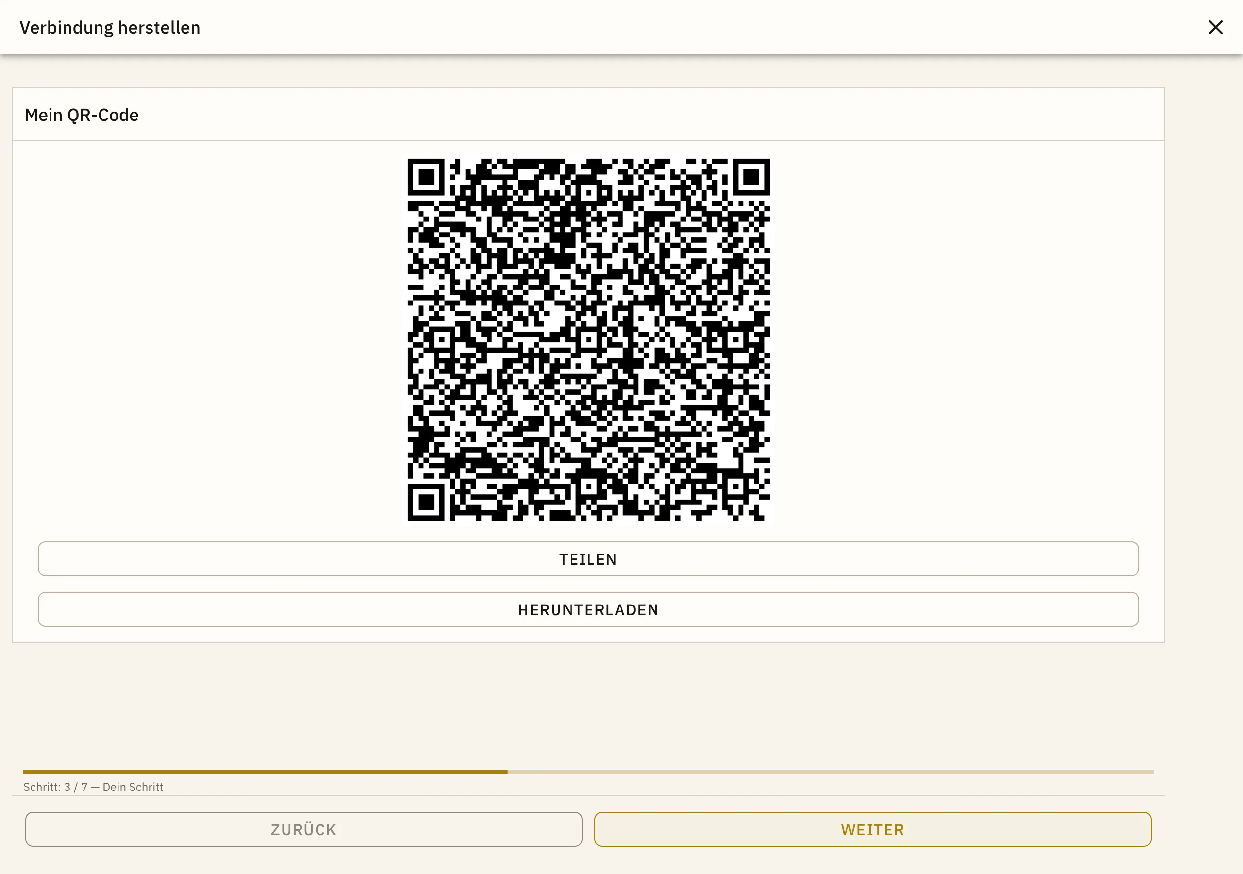Verbindung per QR-Code im Mapidu-Verbindungsassistenten herstellen