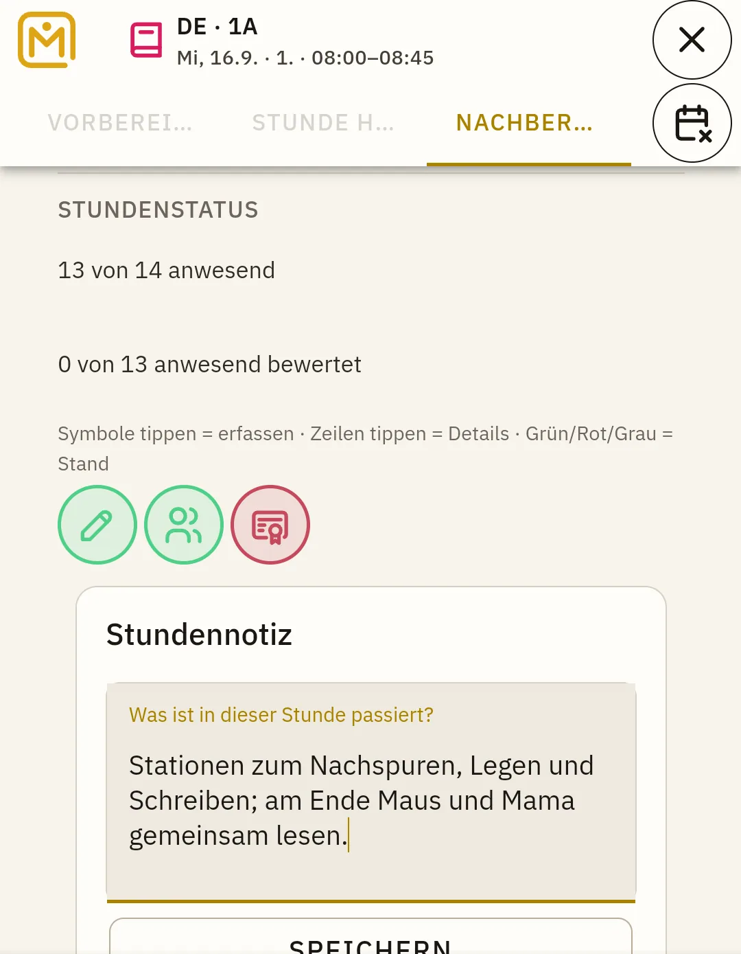 Besser direkt festgehalten als später erinnert