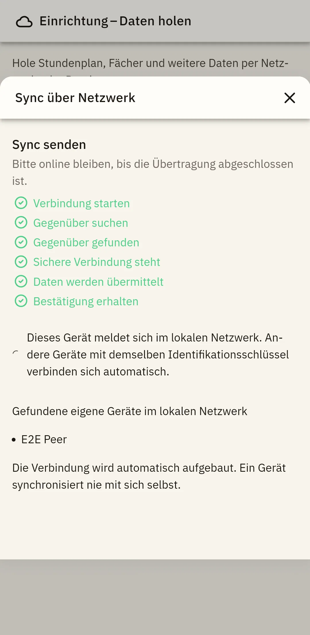 Wie kommen Stundenplan und Unterrichtsdaten auf mein Handy?